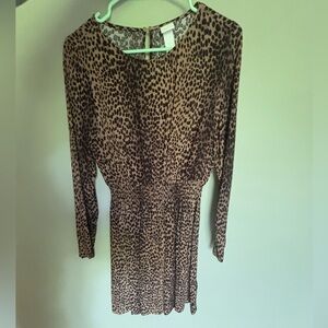 H&M Women’s Leopard Print Dress – Size 6